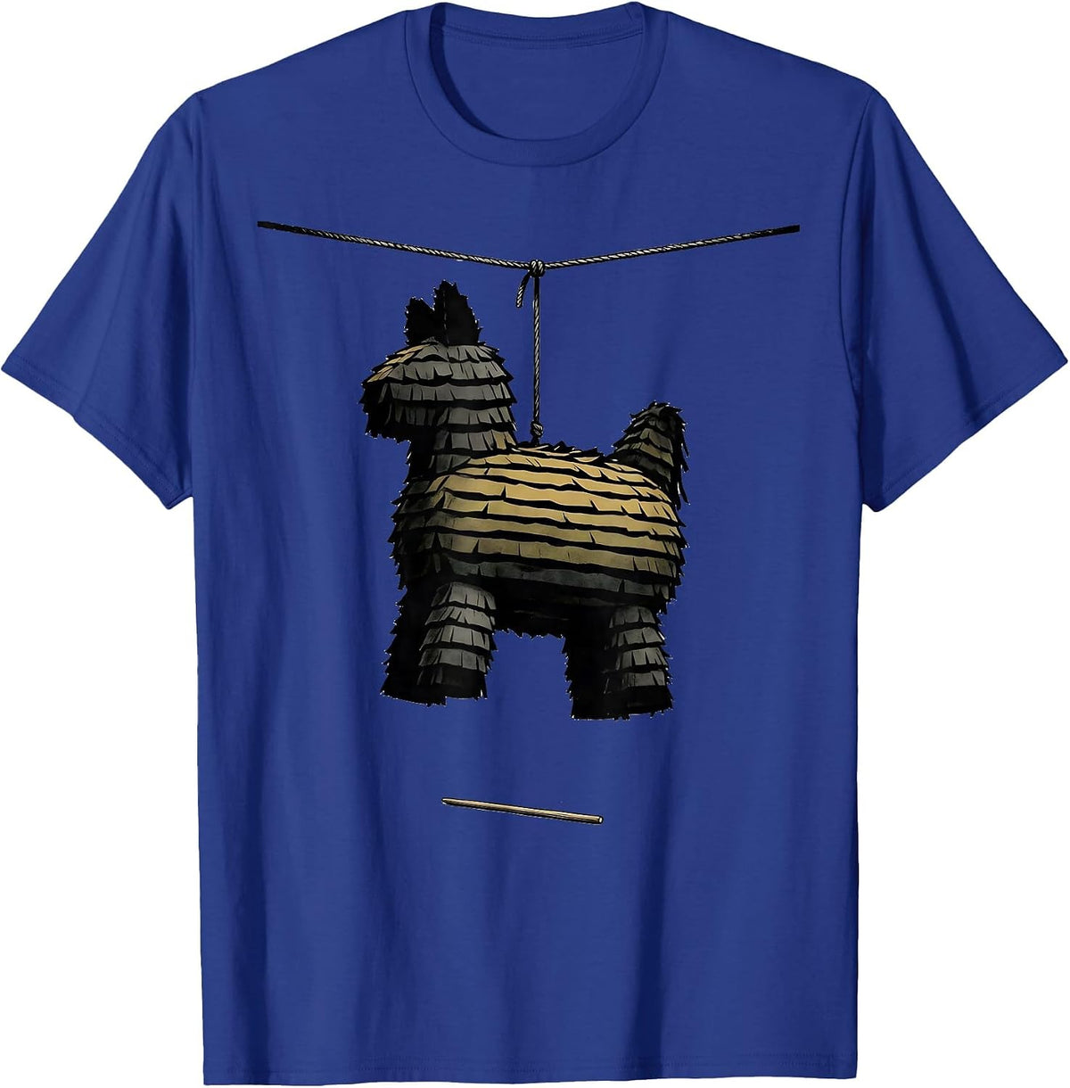 Men's Oversized Turkey Piñata Minimalist Cinco De Mayo Party T-Shirt - Royal Blue
