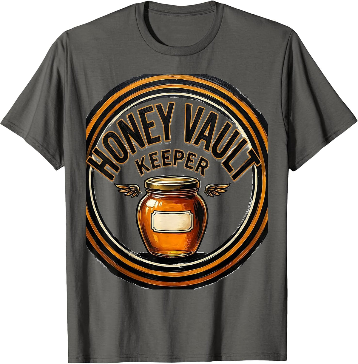 Honey Vault Keeper Playful Bee Honey Jar Halloween Costume T-Shirt - Asphalt Grey