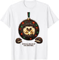 Men's We're All Rolled Up For Christmas Cute Hedgehog Lover T-Shirt - White