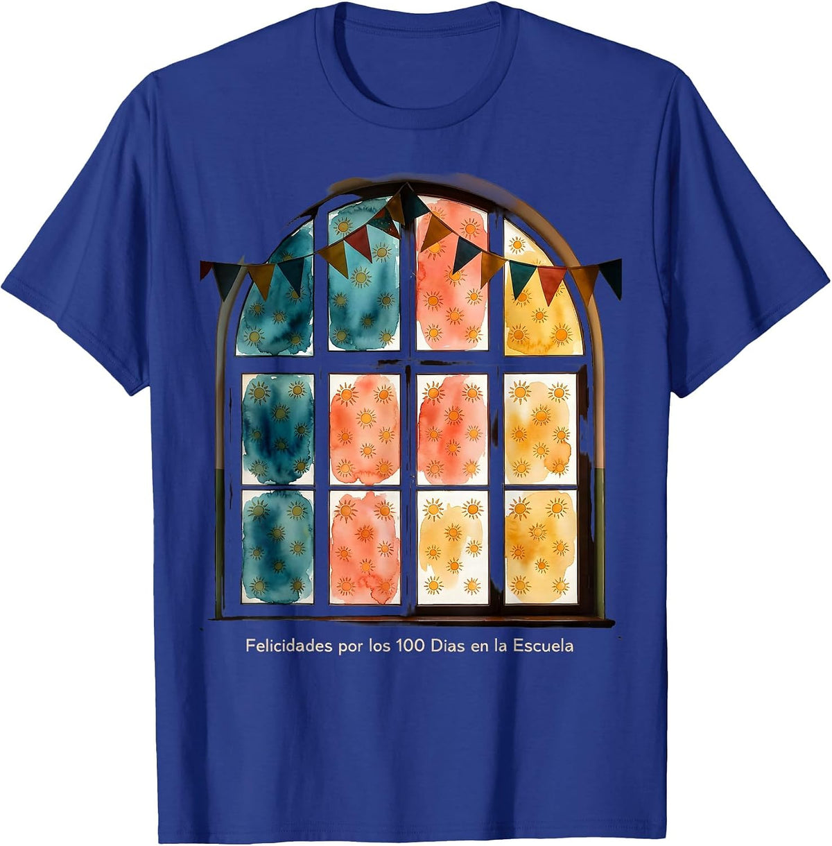 Men's Felicidades por los 100 Días en la Escuela Spanish Teacher T-Shirt - Royal Blue
