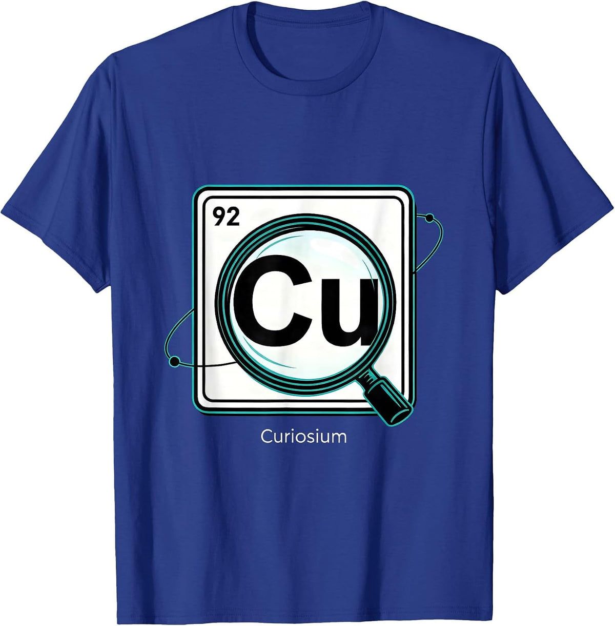 92 Cu Curiosium Funny Periodic Table Chemistry Nerd Gift T-Shirt - Royal Blue