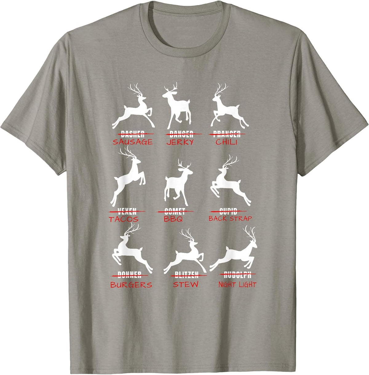 Funny Deer Hunters Reindeer Hunting T-Shirt - Slate Grey