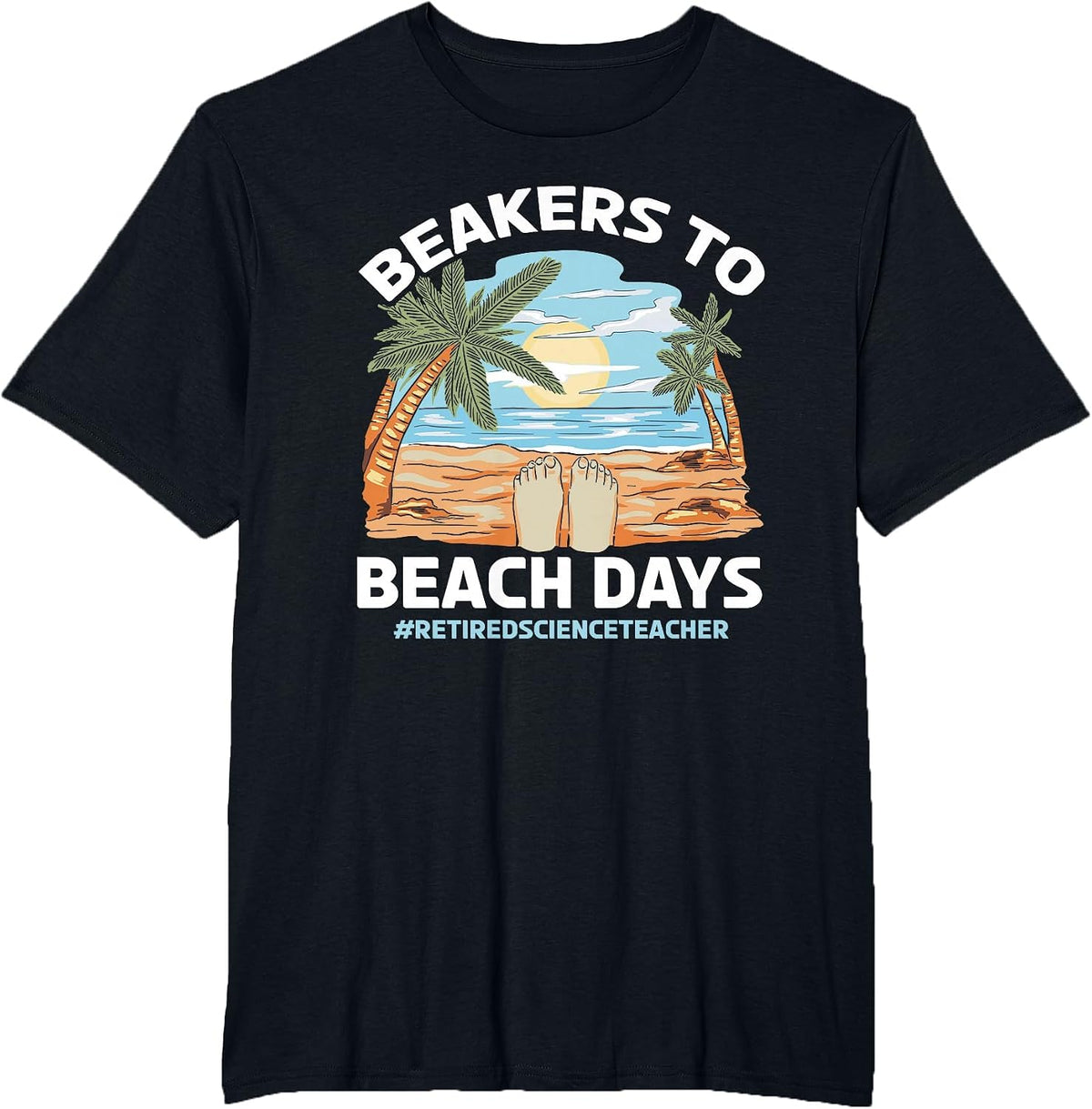Retired Science Teacher Biology Chemistry Retirement T-Shirt - Black