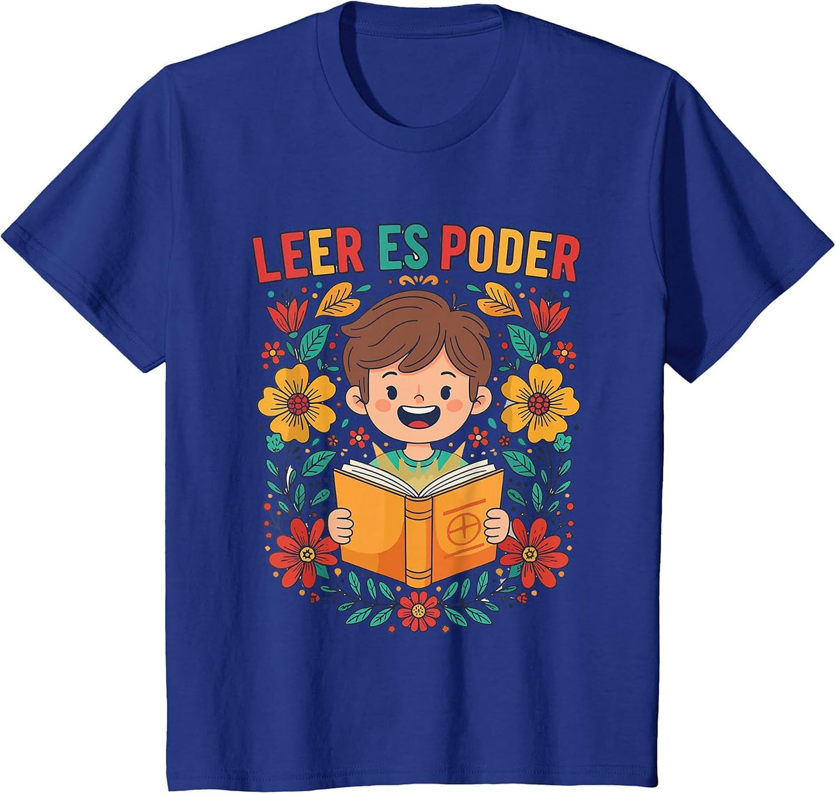 Funny Spanish Teacher Librarian Appreciation Leer ES Poder T-Shirt - Royal Blue