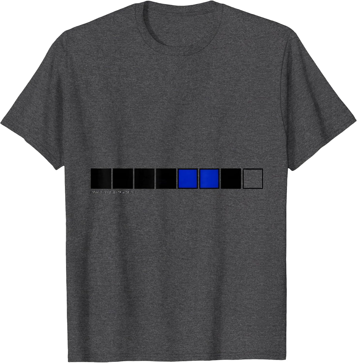 Men's I Watch The Same Square Fill Astronomy Lunar Cycle Science T-Shirt - Dark Heather Grey