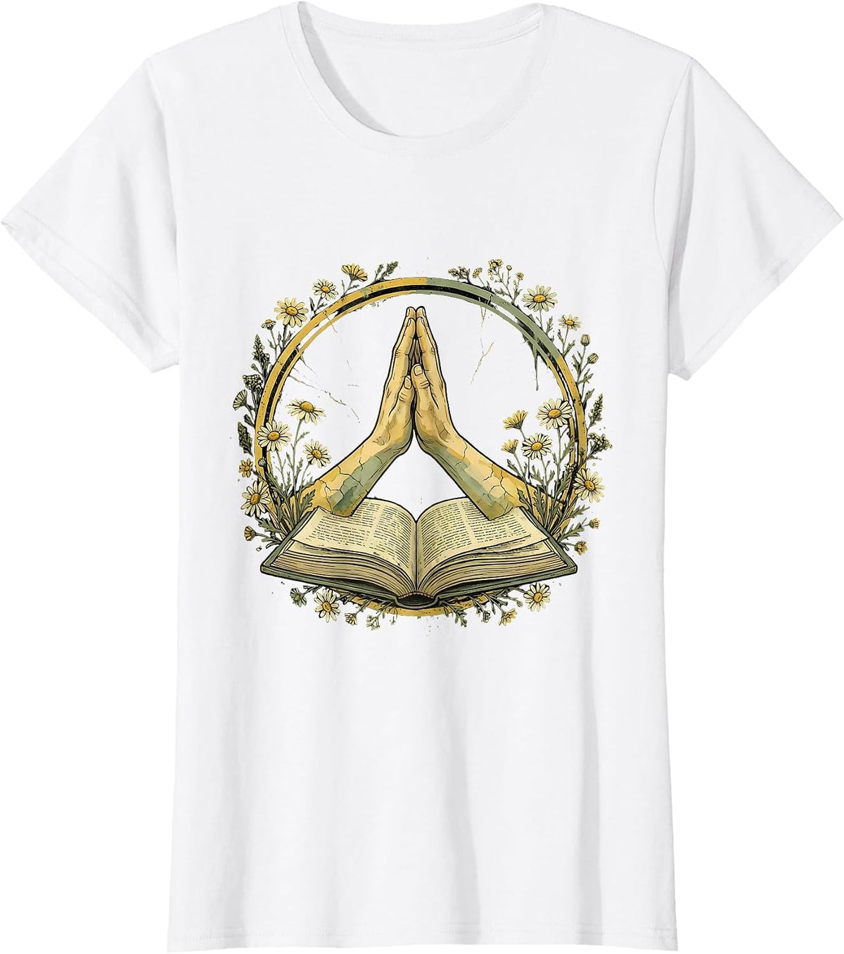 Women's Paraprofessional High Five Book Lover Graphic T-Shirt - White