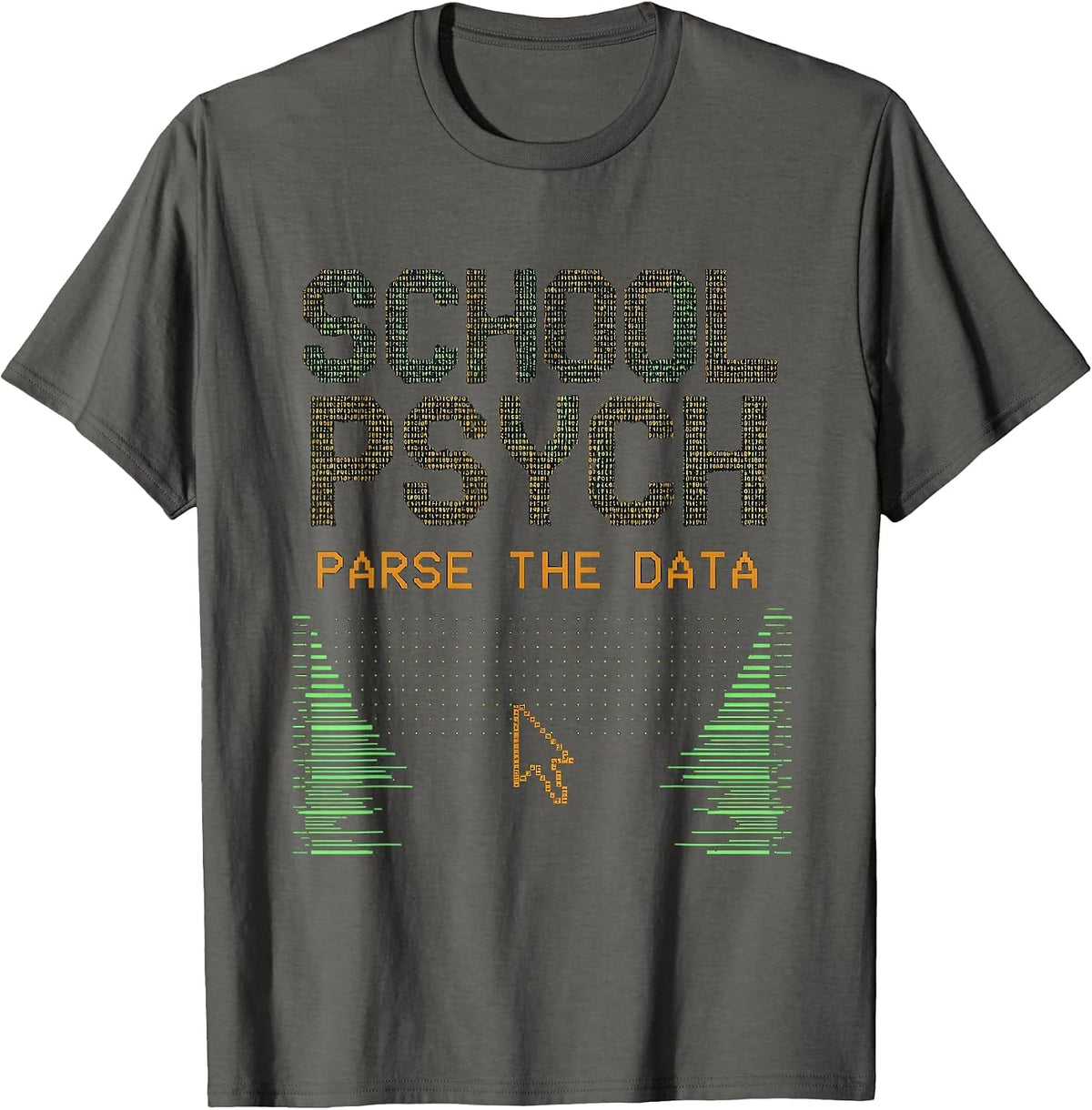 Men's School Psych Parse The Data Funny School Counselor Gift T-Shirt - Asphalt Grey