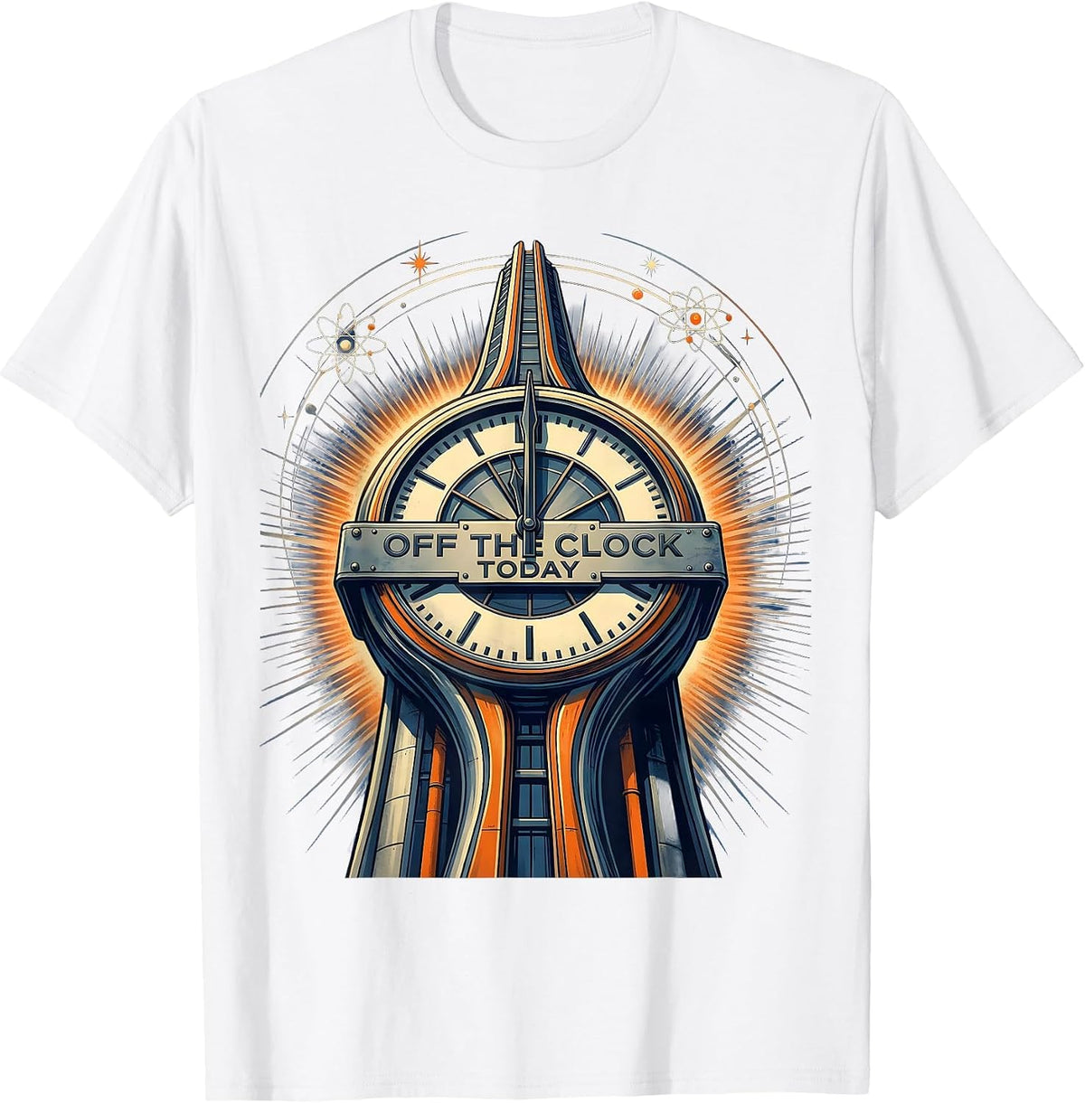Off the Clock Today Labor Day Celebration Design T-Shirt - White