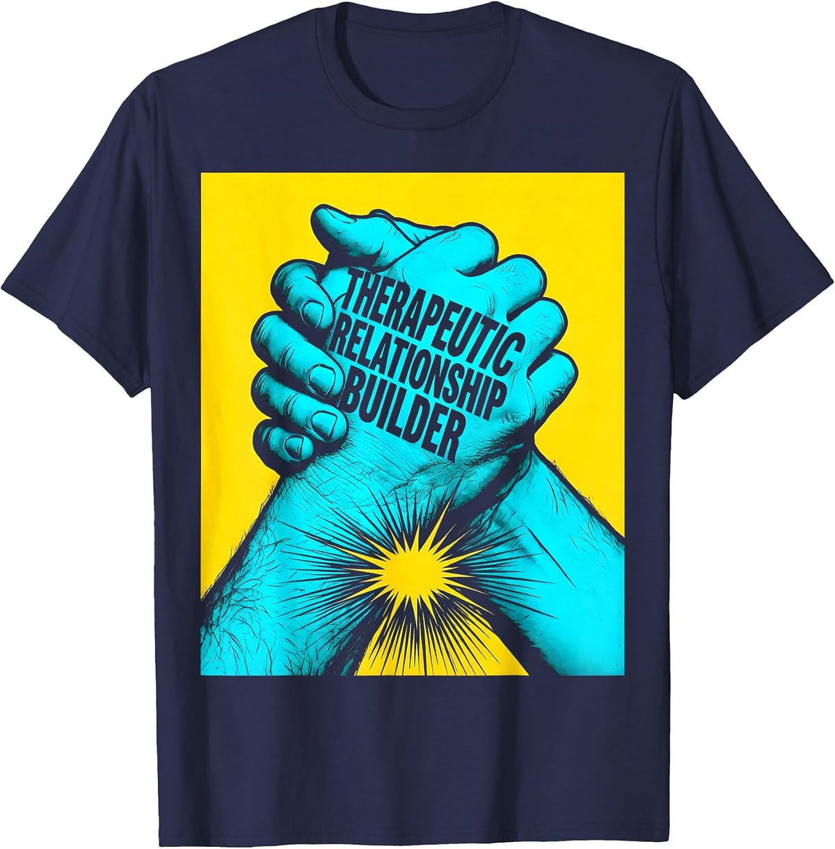 Therapeutic Relationship Builder OT Design T-Shirt - Navy Blue