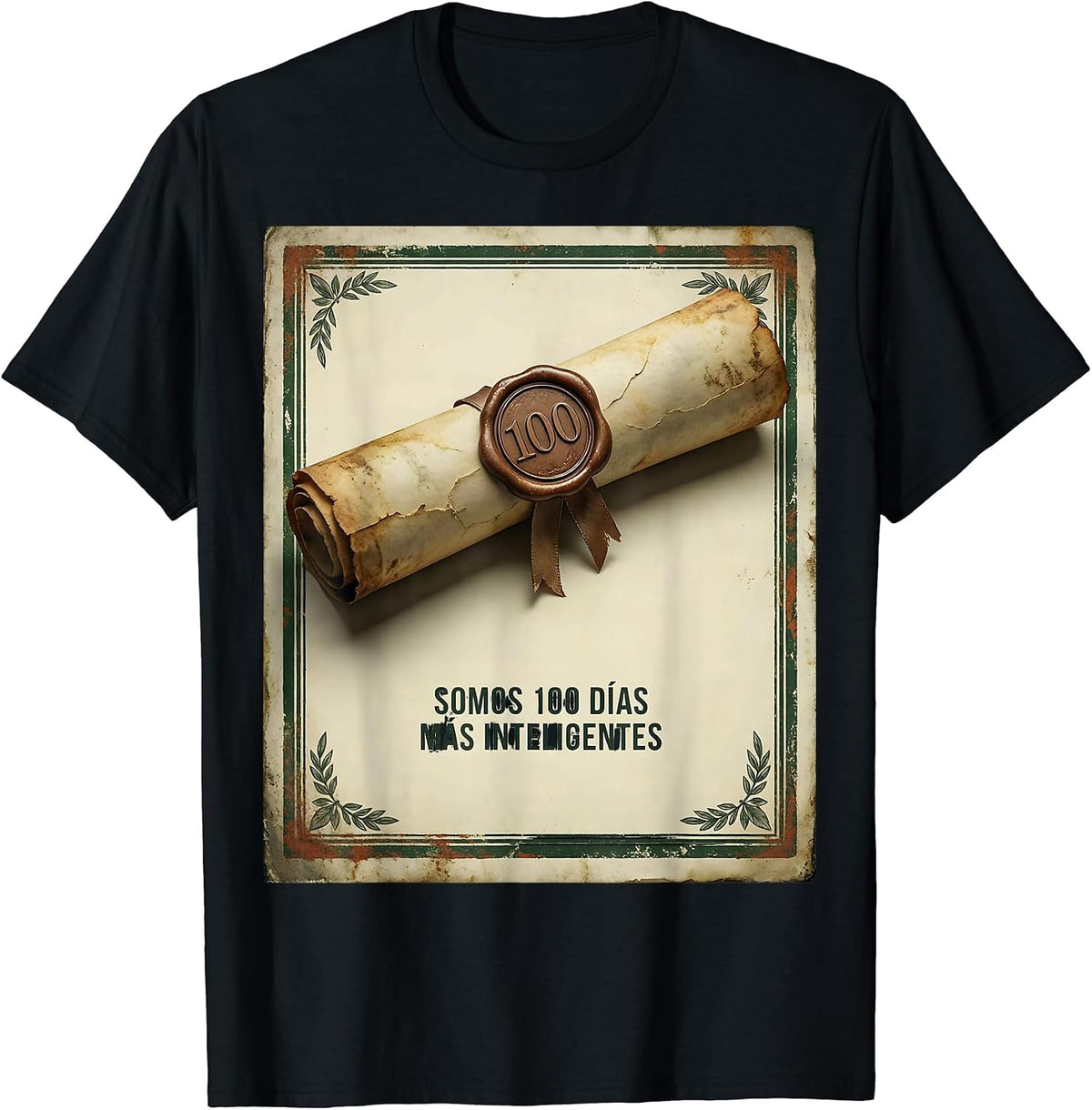 Men's Somos 100 Días Más Inteligentes Vintage Spanish Teacher T-Shirt - Black