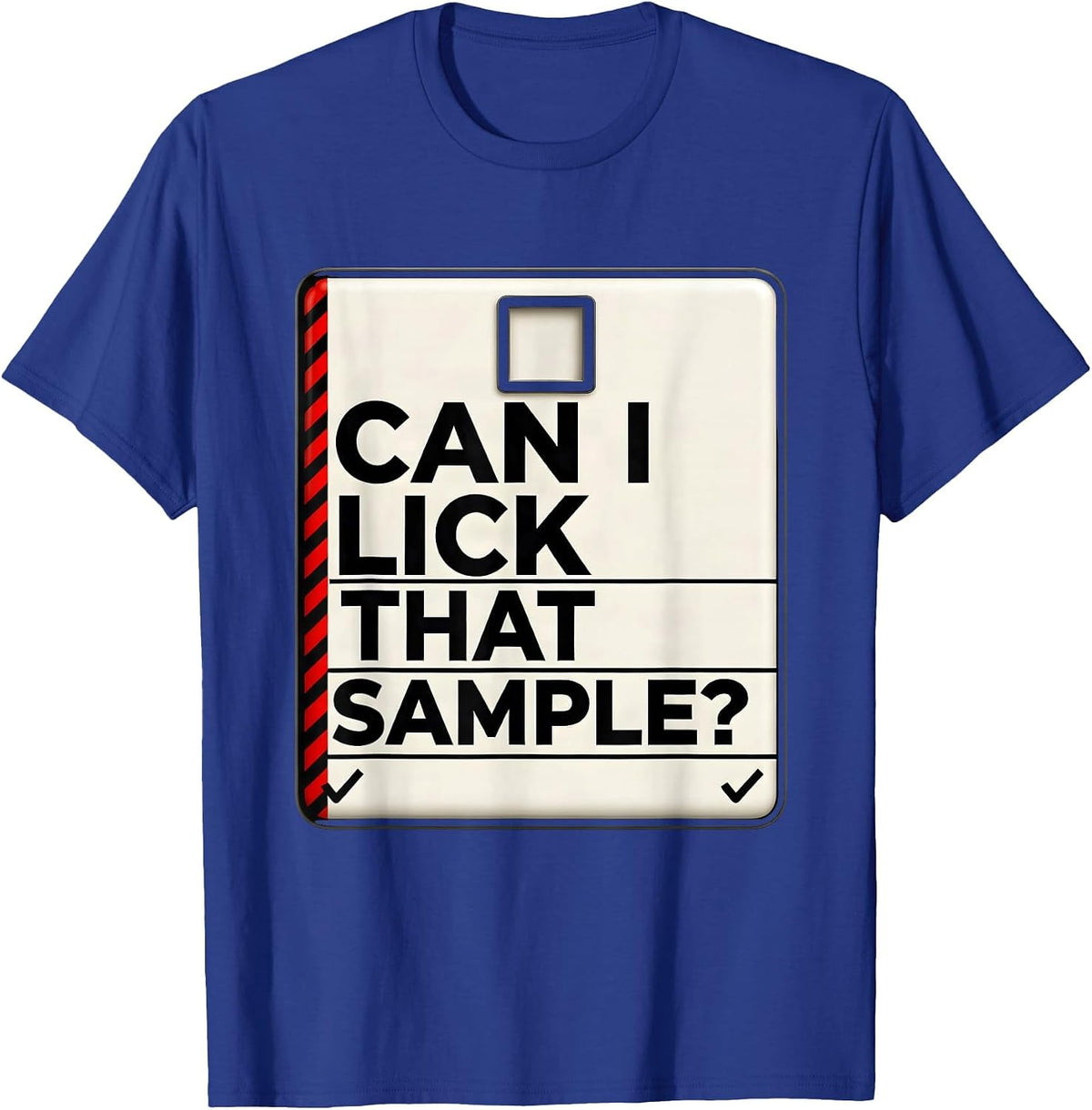 Men's Can I Lick That Sample Funny Periodic Table Science Teacher T-Shirt - Royal Blue