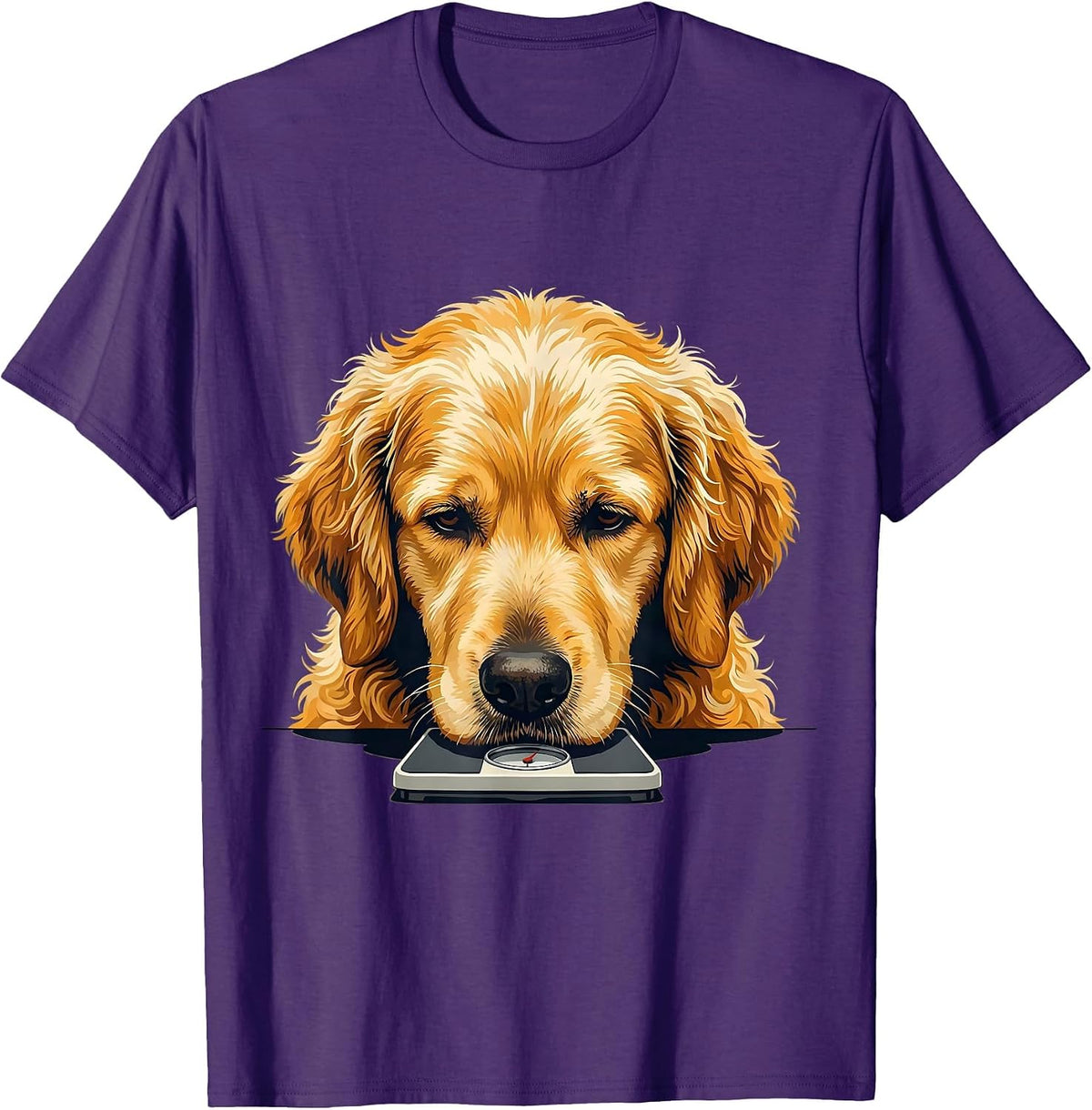 Men's Goldendoodle Head-on Calm Doodle Owner Humor T-Shirt - Purple