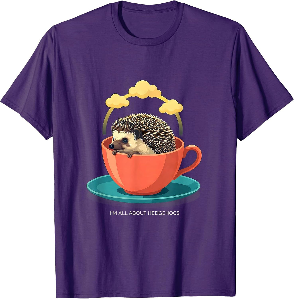 I'm All About Hedgehogs Cute Hedgehog Animal Lover Gift T-Shirt - Purple
