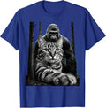 Bengal Cat Sasquatch Funny Cryptid Meme Gift T-Shirt - Royal Blue