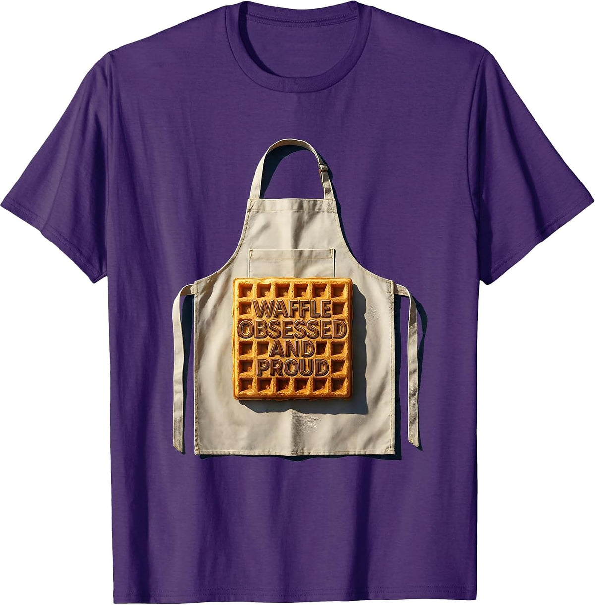 Men's Waffle Obsessed And Proud Foodie Design T-Shirt - Purple