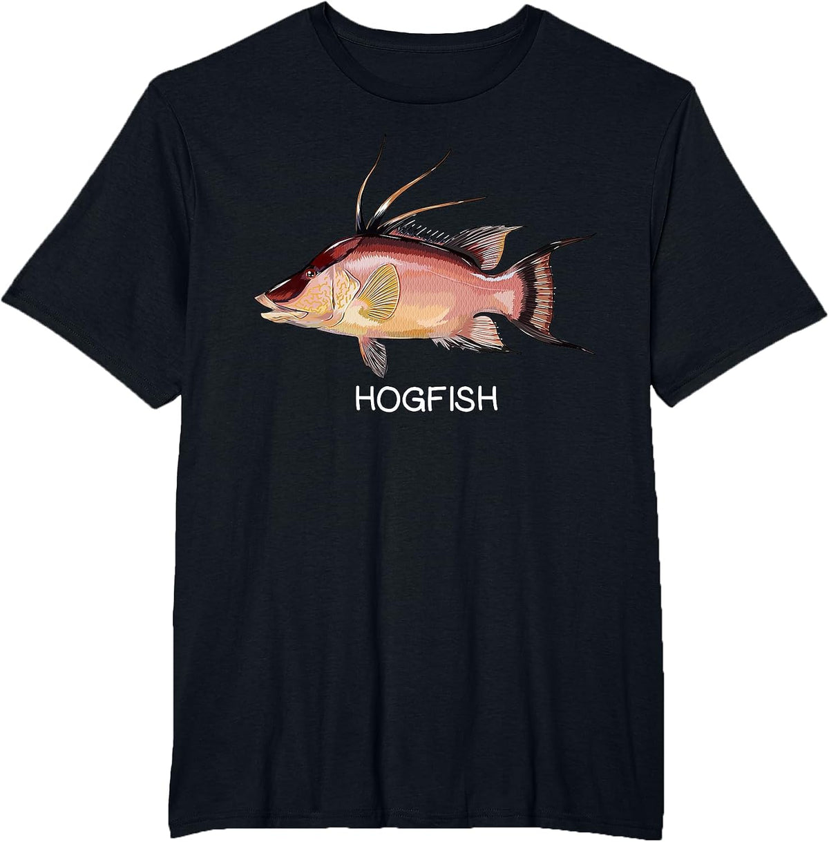 Hogfish Saltwater Game Fish T-Shirt - Black