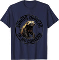 Senior Officer Of No Concern Funny Honey Badger Meme Humor T-Shirt - Navy Blue