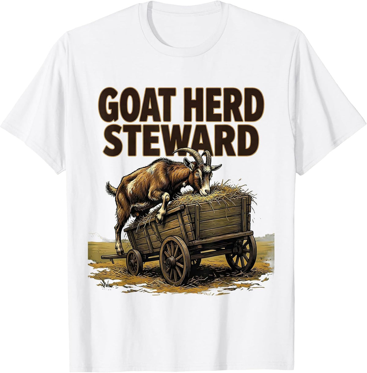 Men's Goat Herd Steward Funny Goat Farmer Owner Gift T-Shirt - White