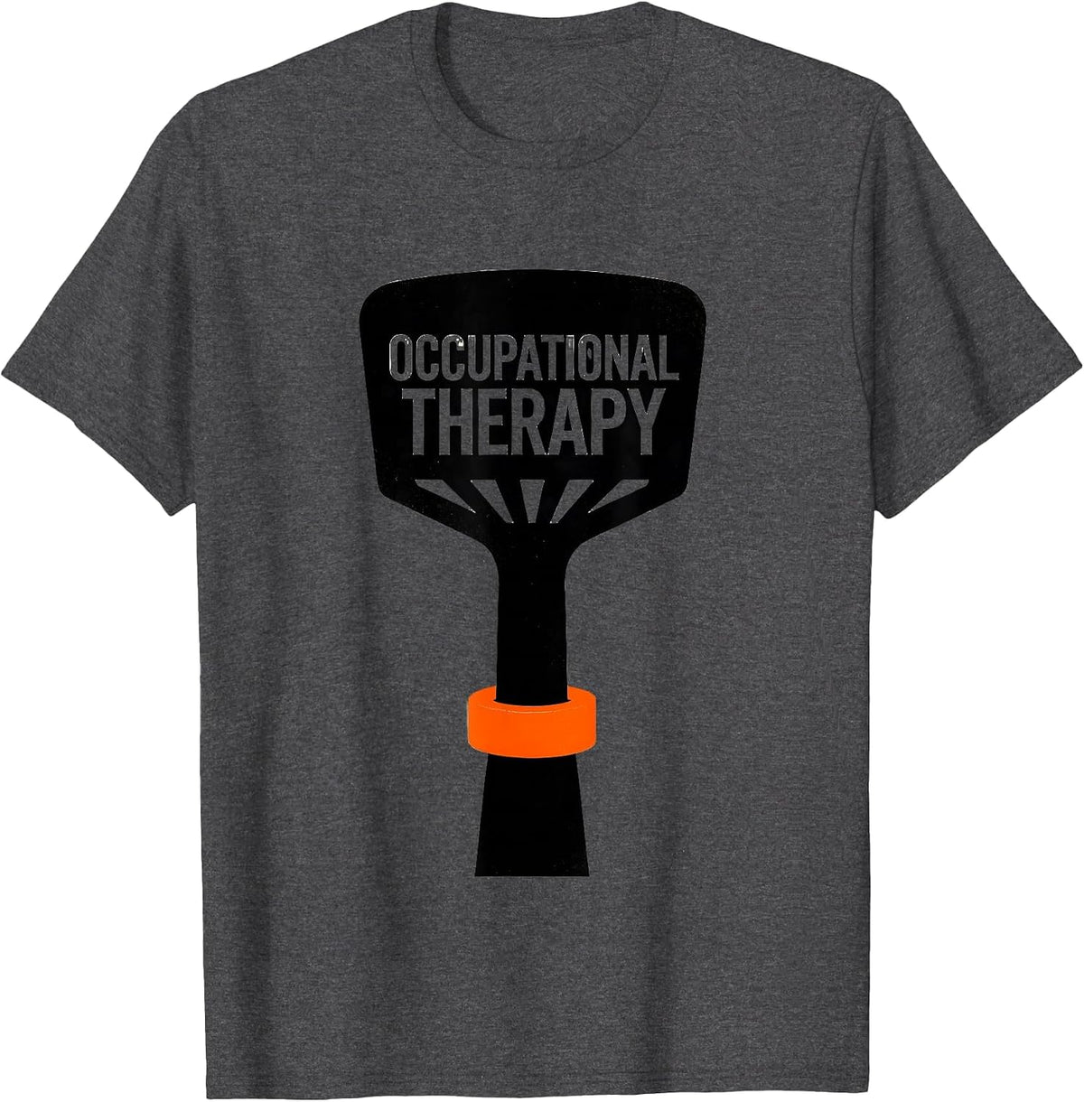 Occupational Therapy Stencil Graphic OT Therapist Work Wear T-Shirt - Dark Heather Grey