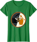 Women's Beekeeper Badge Screenprint Beekeeping Hobbyist Humor T-Shirt - Kelly Green
