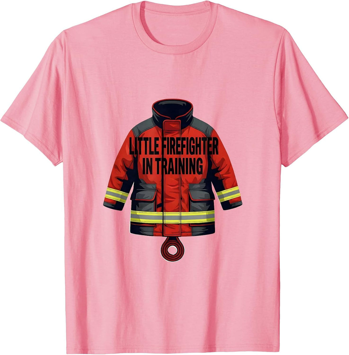 Men's Little Firefighter In Training Minimalist Toddler Boy T-Shirt - Pink