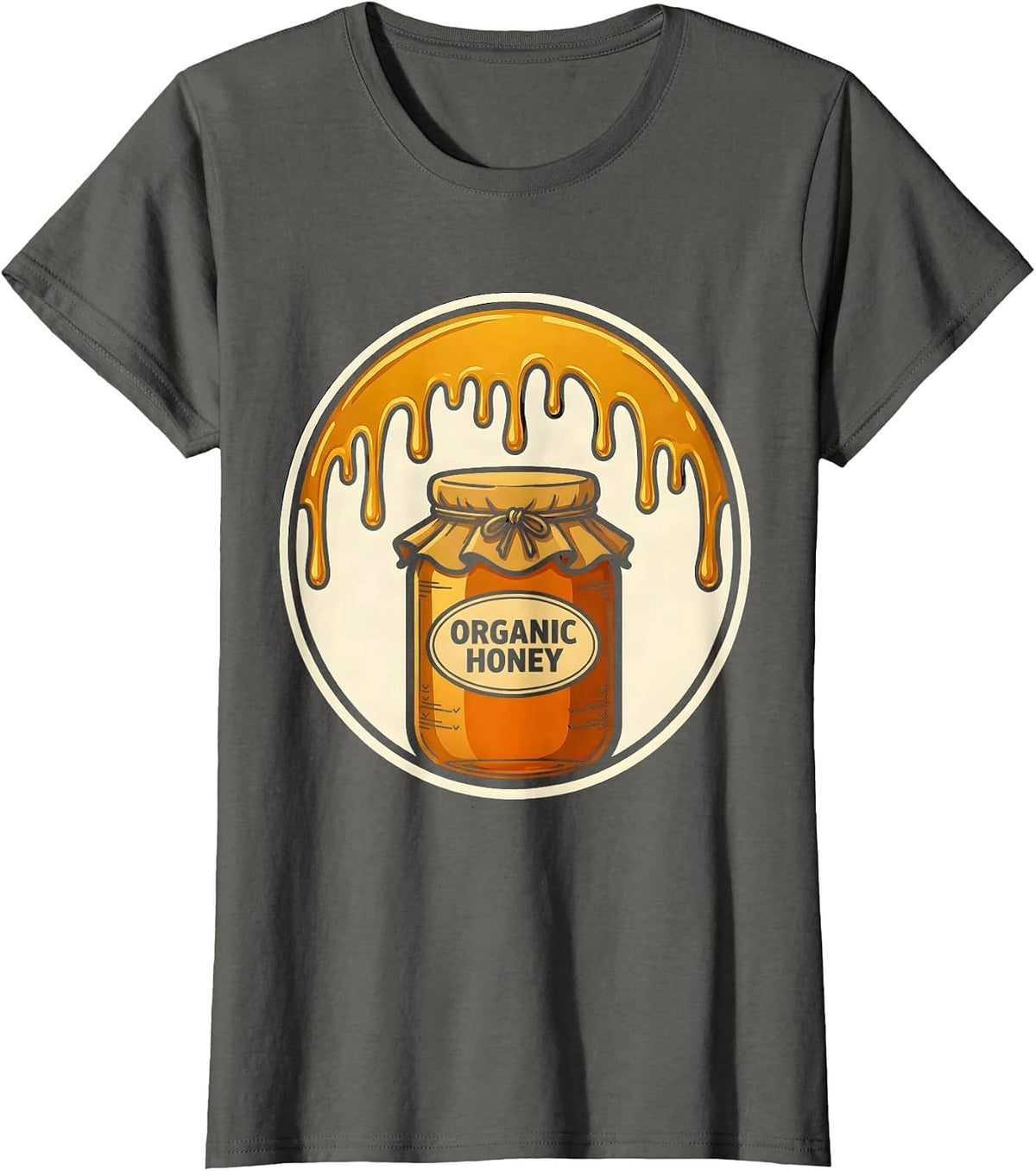 Women's Organic Honey Halloween Honeypot Costume Novelty Funny DIY T-Shirt - Asphalt Grey