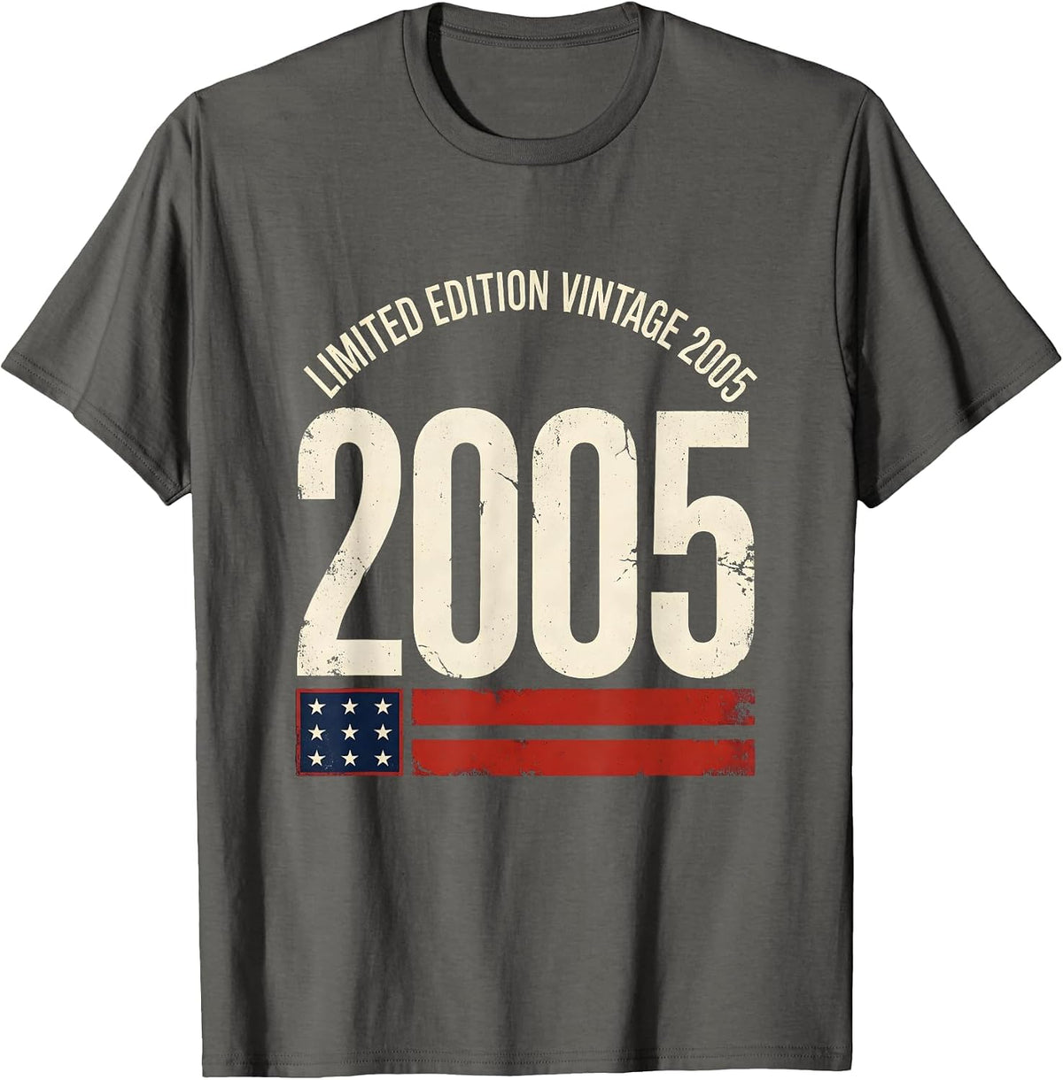 Men's LIMITED EDITION VINTAGE 2005 25th Birthday Gift Men Women 25 T-Shirt - Asphalt Grey