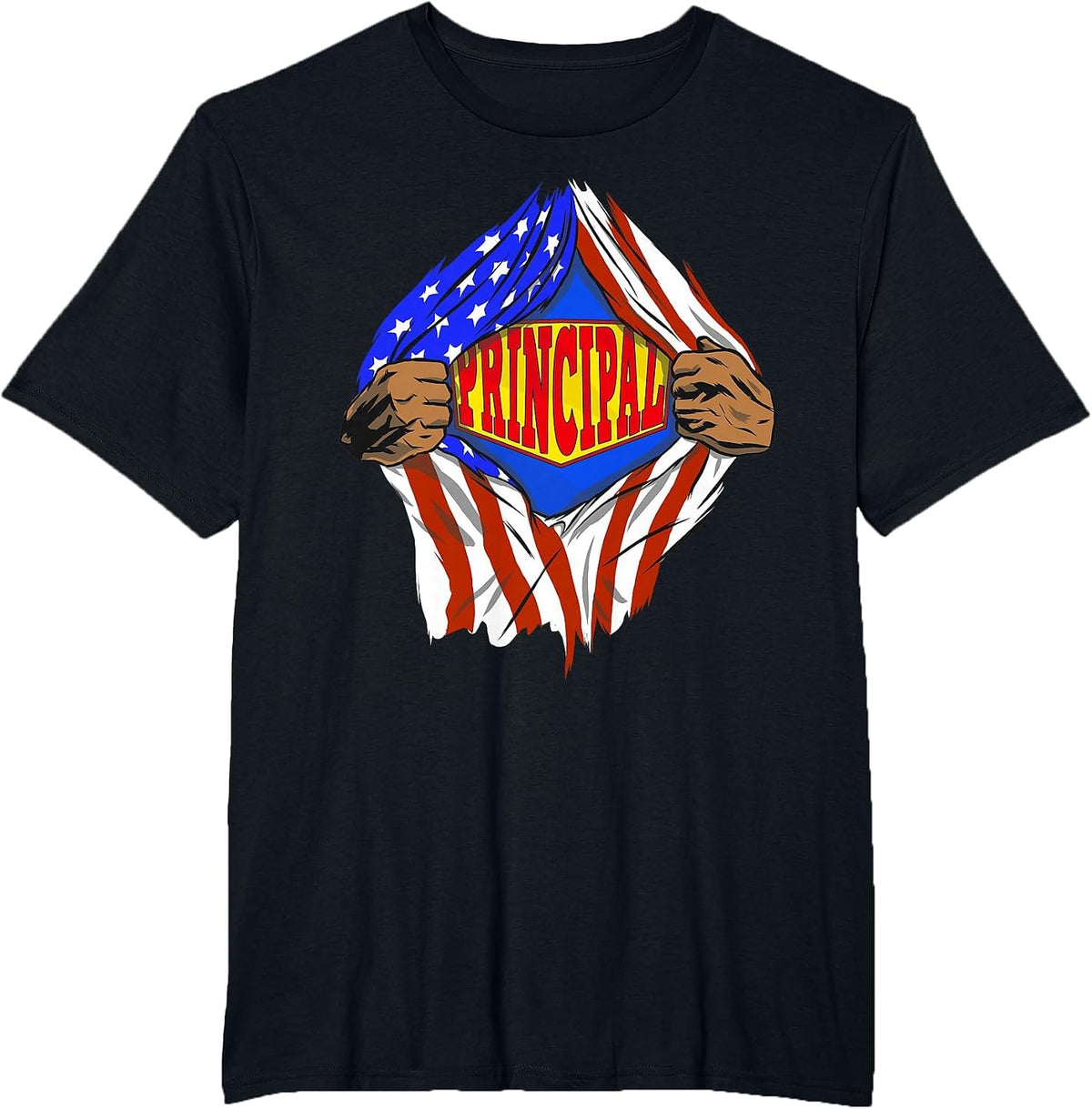 Funny Super Principal Hero Job T-Shirt - Black