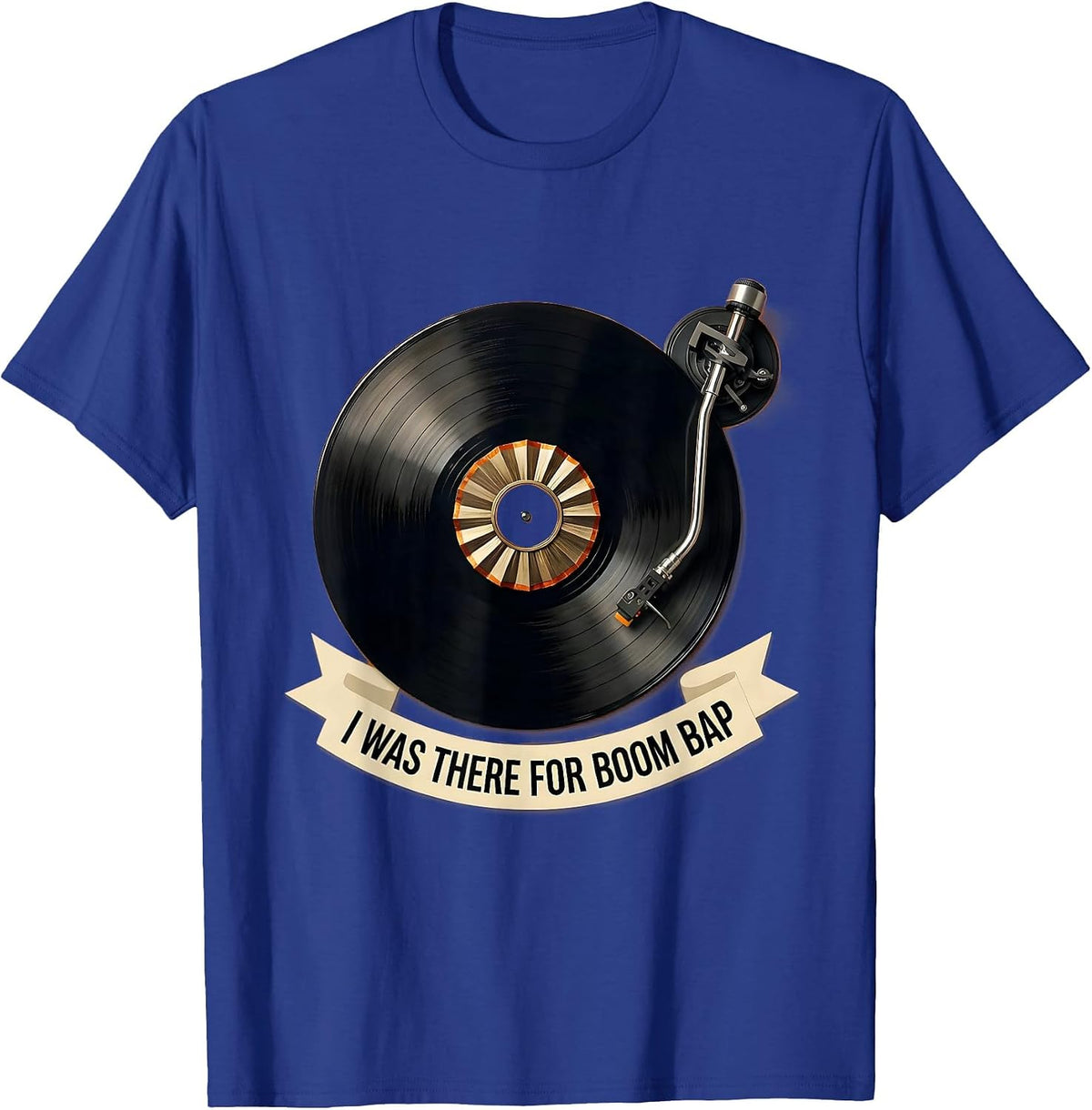 I Was There For Boom Bap Vintage Hip Hop Lyric Nostalgia T-Shirt - Royal Blue