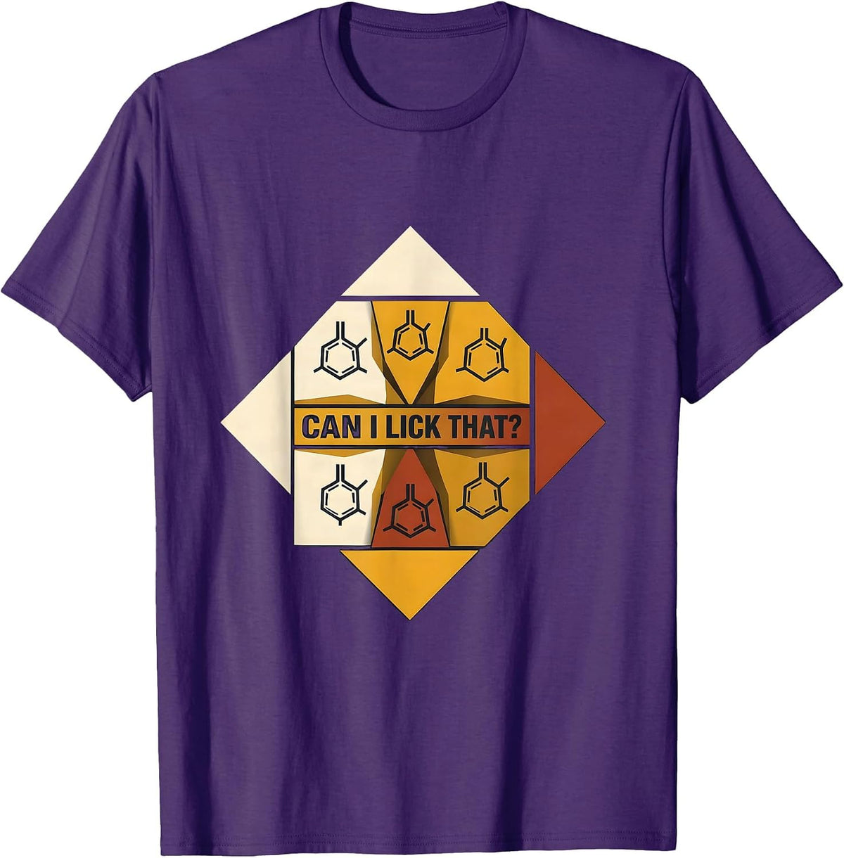 Men's Can I Lick That Funny Periodic Table Science Teacher Humor T-Shirt - Purple