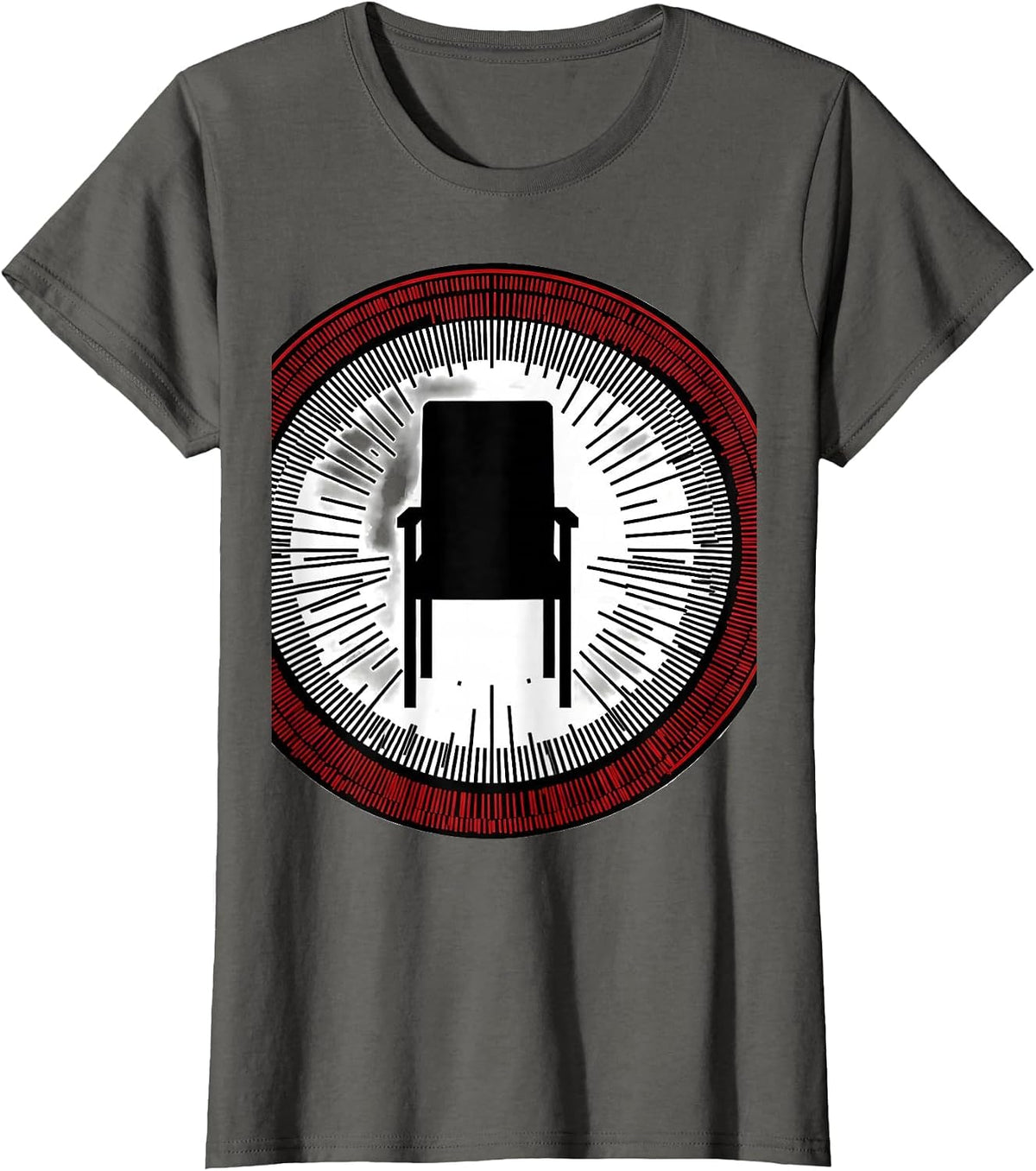 Women's Chair Badge School Counselor Appreciation Mental Health T-Shirt - Asphalt Grey