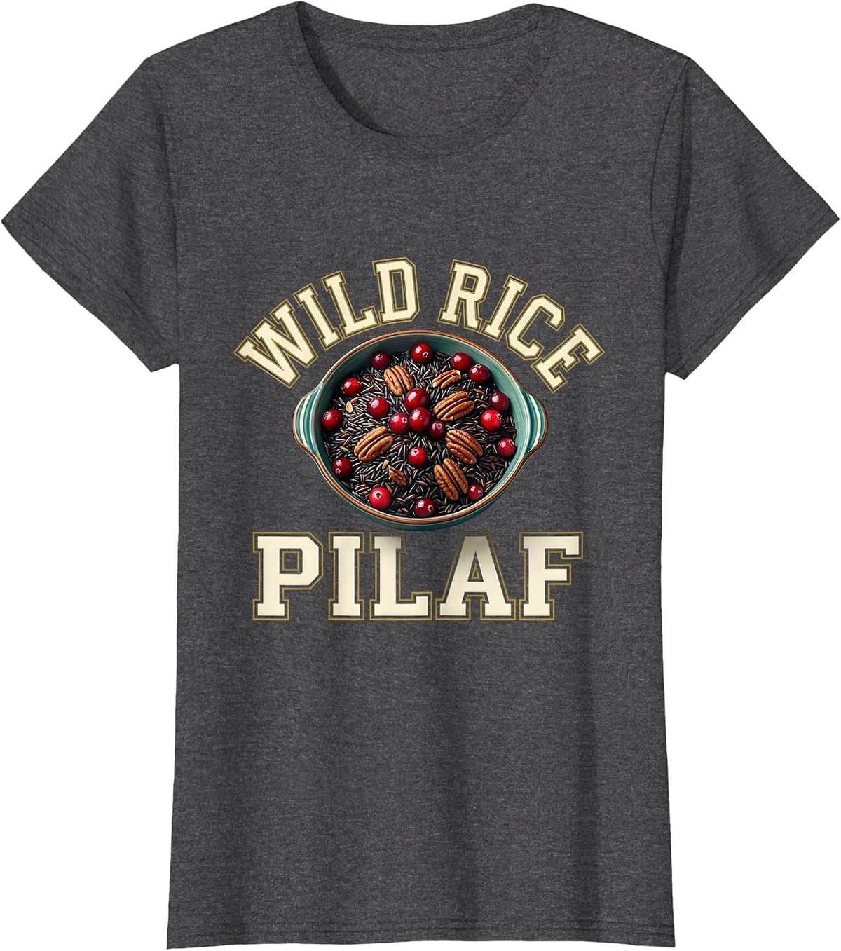 Women's Wild Rice Pilaf Sports Bootleg 90's Rap Vintage Funny T-Shirt - Dark Heather Grey