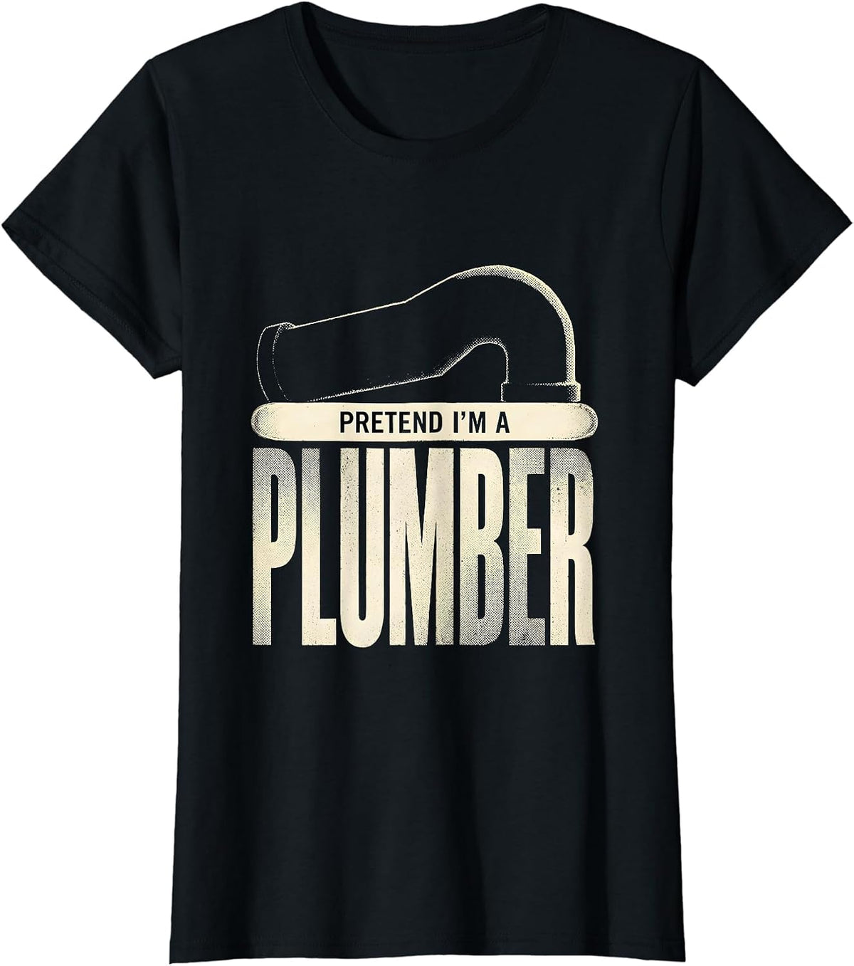 Pretend I'm A Plumber Funny Halloween Costume Adult Kids Men T-Shirt - Black