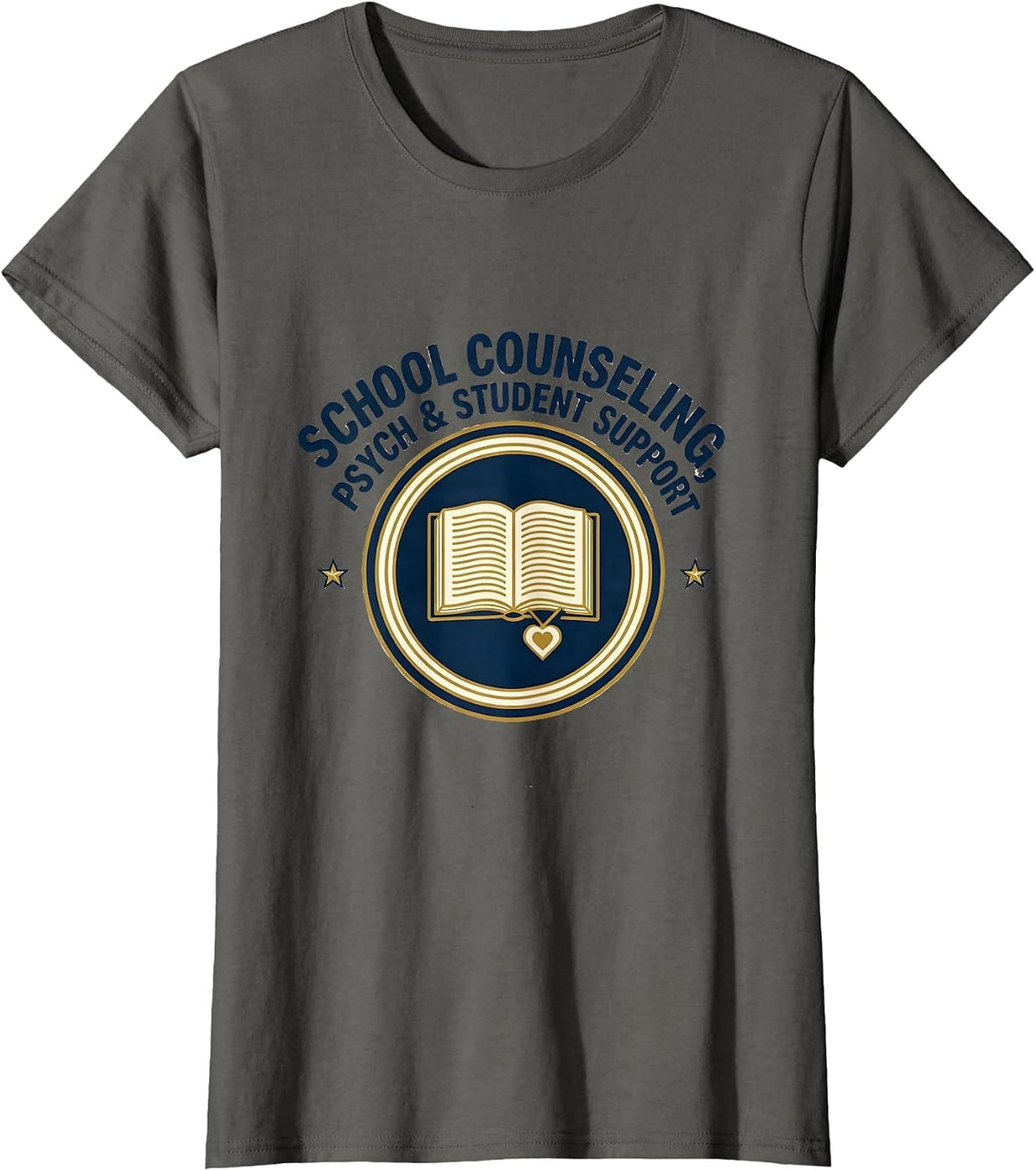 Women's School Counseling Psych Student Support Counselor T-Shirt - Asphalt Grey