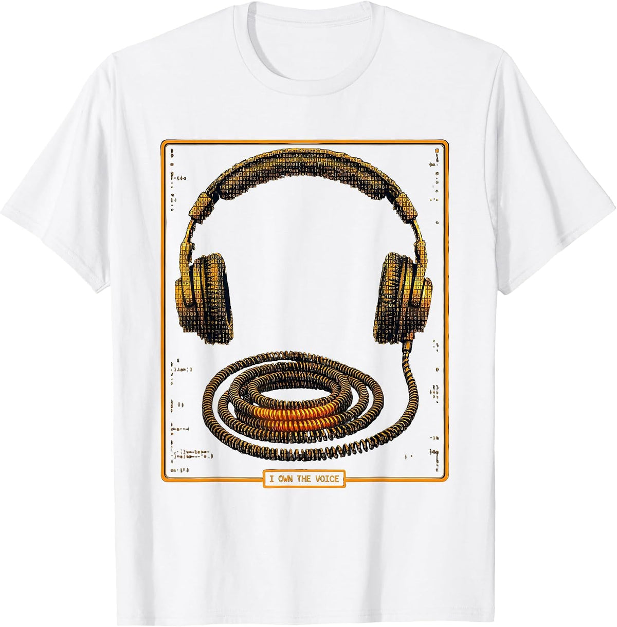 Men's I Own The Voice Ascii Terminal Art 911 Dispatcher Thin T-Shirt - White
