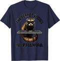 The Ferret Knows My Password Funny Ferret Lover Christmas T-Shirt - Navy Blue