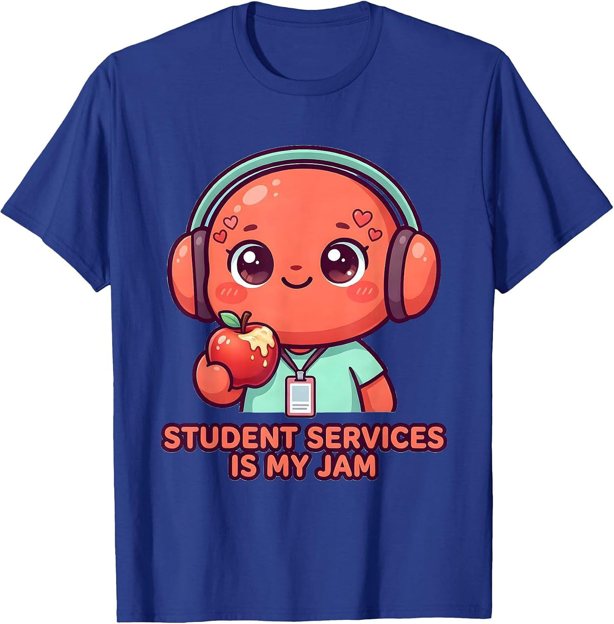 Student Services Is My Jam Cute Kawaii School Counselor Back T-Shirt - Royal Blue