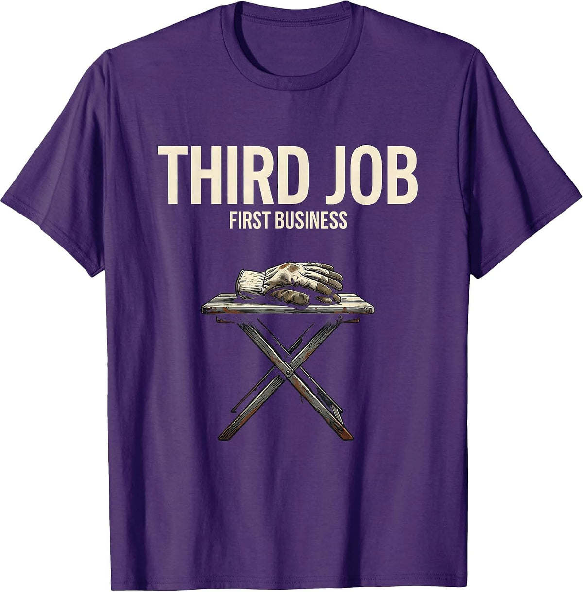 Third Job First Business Hustle Entrepreneur Motivation T-Shirt - Purple