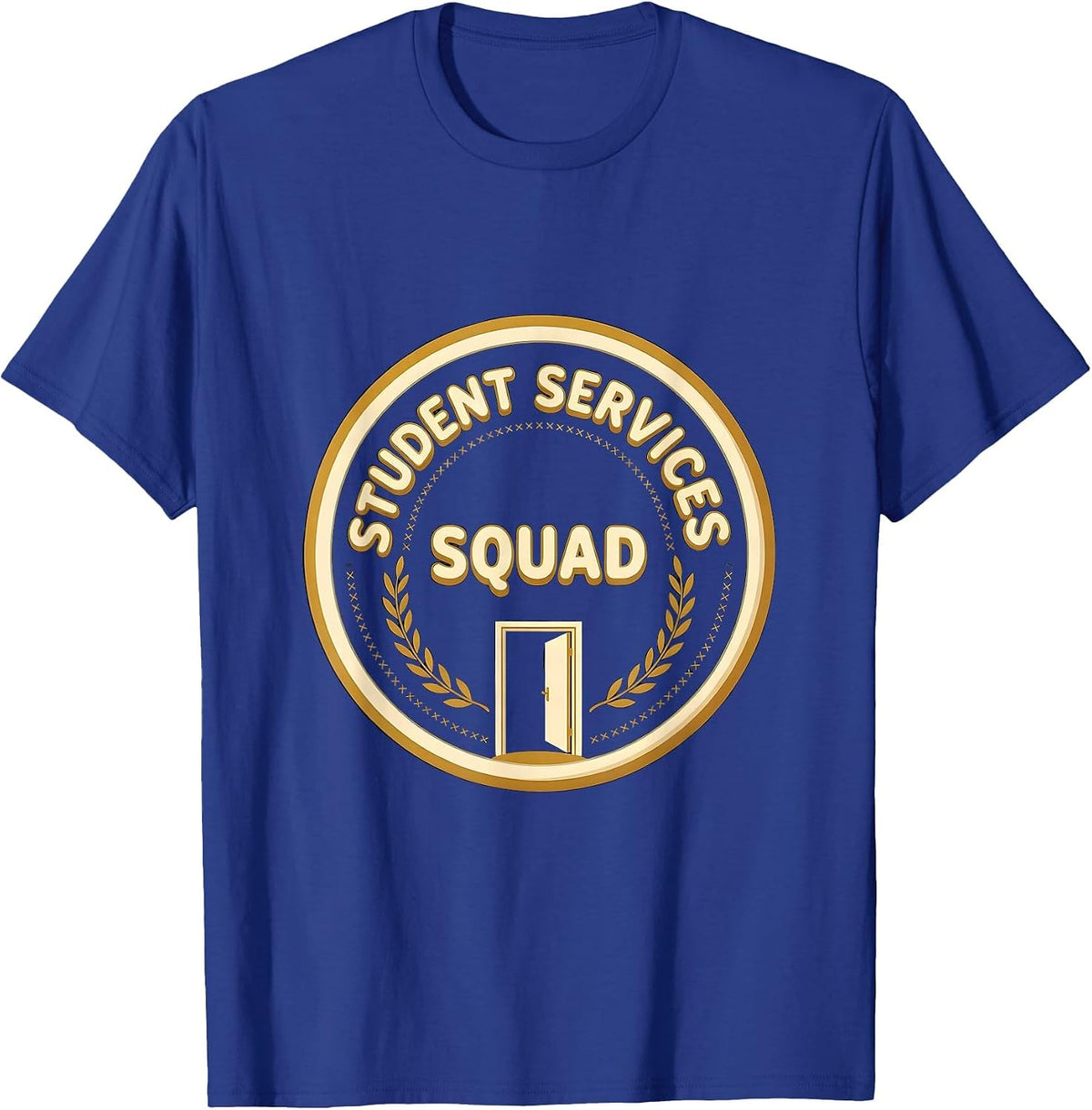 Men's Student Services Squad Groovy Retro School Counselor T-Shirt - Royal Blue