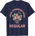 Local Strawberry Patch Regular Graphic Design T-Shirt - Navy Blue