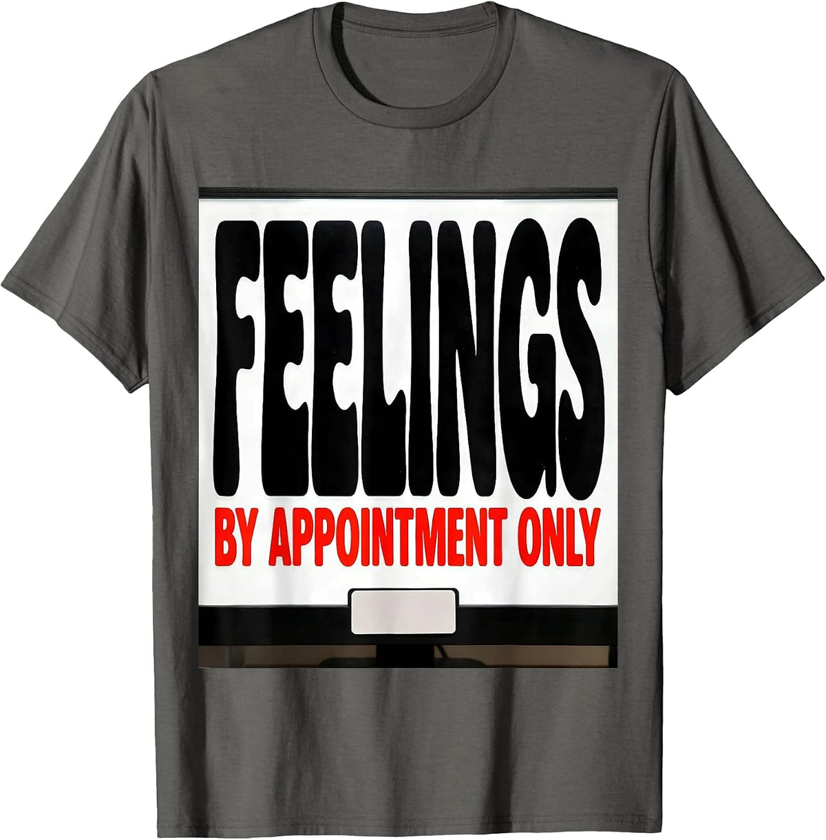 Men's Feelings By Appointment Only Groovy Retro School Counselor T-Shirt - Asphalt Grey