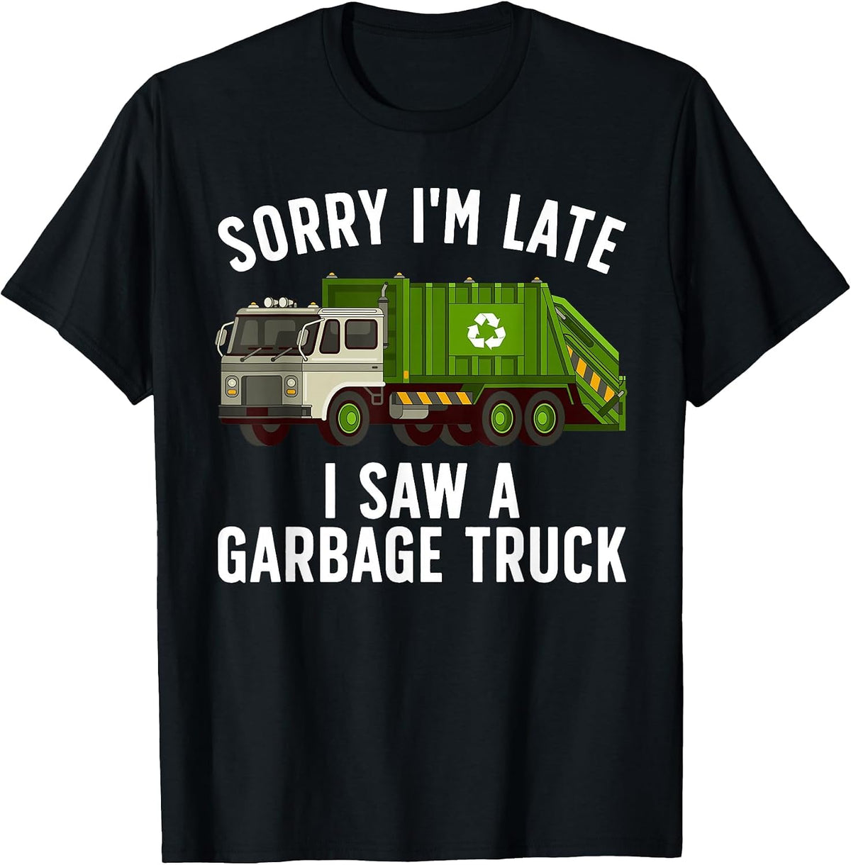 Cool Garbage Truck Art for Men Women Kids Garbage Truck T-Shirt - Black