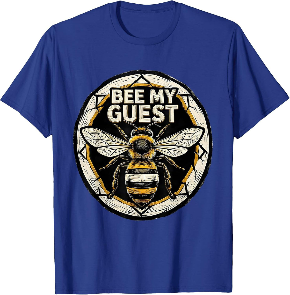 Men's Bee My Guest Vintage Beekeeper Humor Bee Costume Party T-Shirt - Royal Blue
