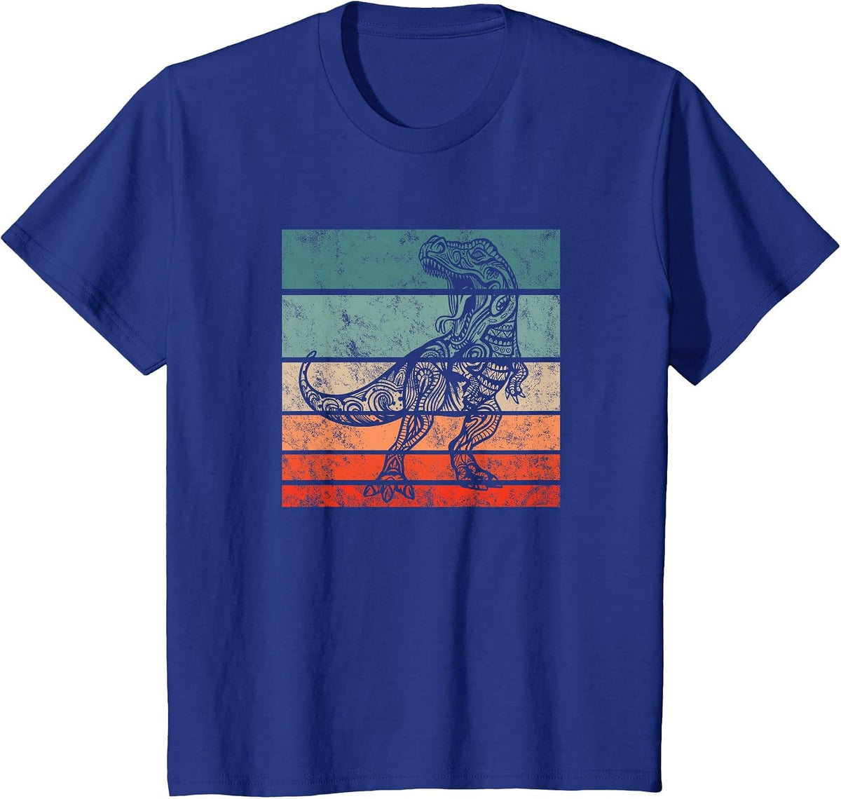 T-Rex Dinosaur Prehistoric Graphic Art Men T-Shirt - Royal Blue