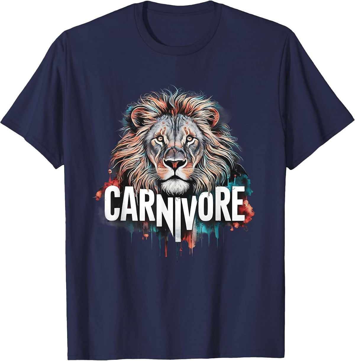 Carnivore: Zero Carb Lion Diet Lifestyle T-Shirt - Navy Blue