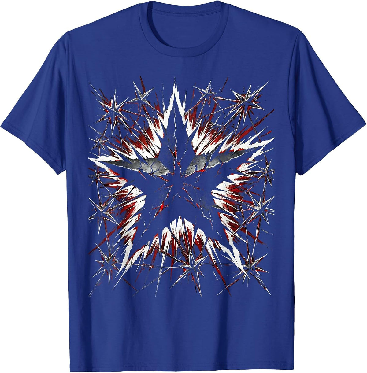 Men's Dark Star Constellation Celestial Night Sky T-Shirt - Royal Blue