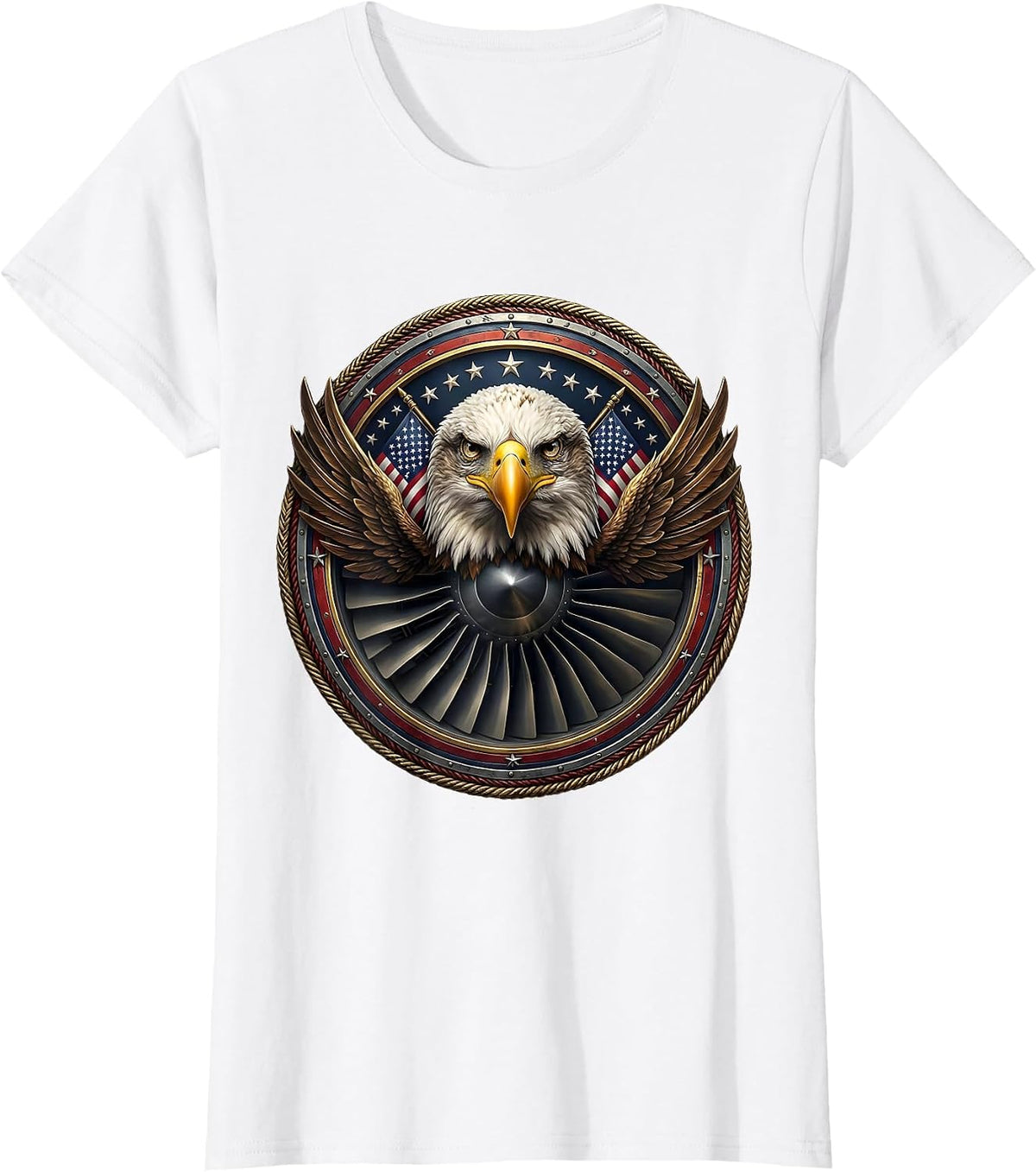 Women's Jet Engine Turbine Blades Close-Up Air Force T-Shirt - White