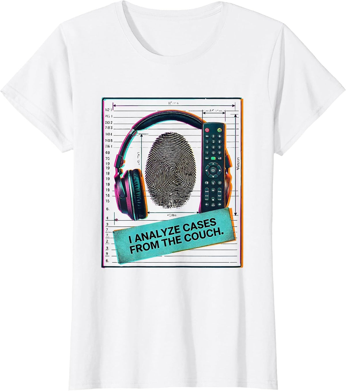 I Analyze Cases From The Couch Funny True Crime Fan T-Shirt - White