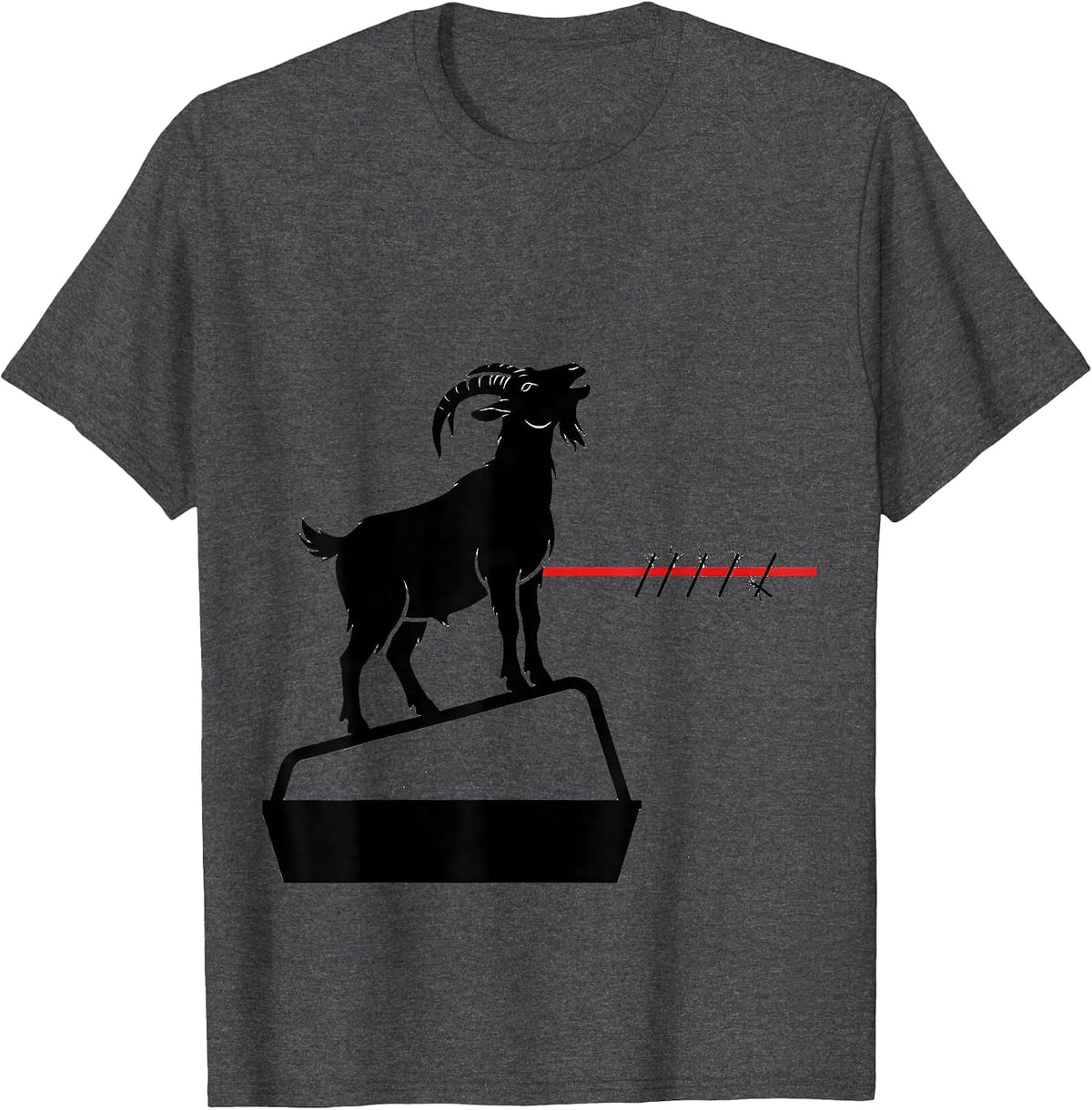 Men's Goat Farmer Humor Graphic Goat Lover Gift T-Shirt - Dark Heather Grey