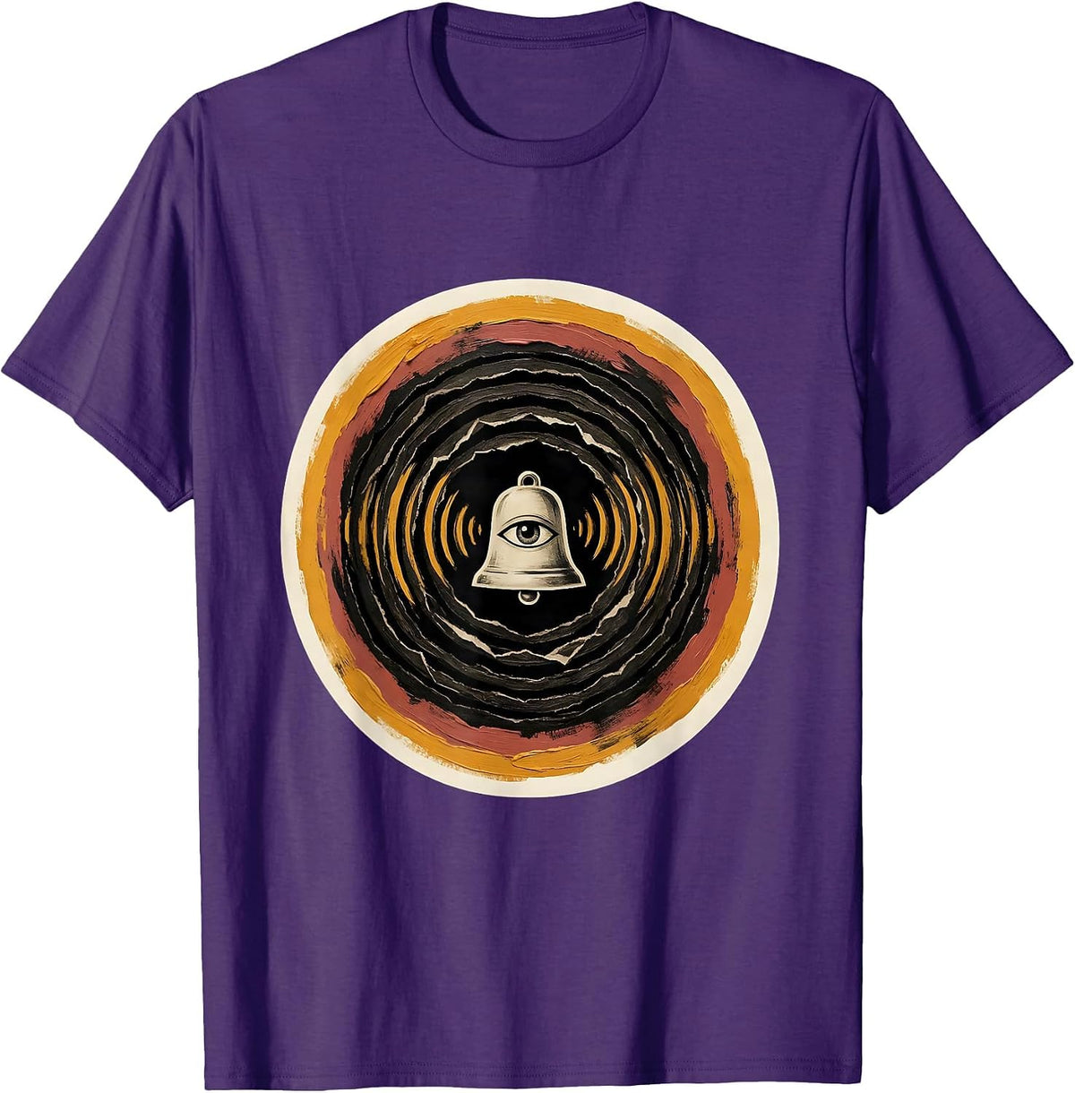 Calm Eye Bell School Counselor Workplace Humor T-Shirt - Purple